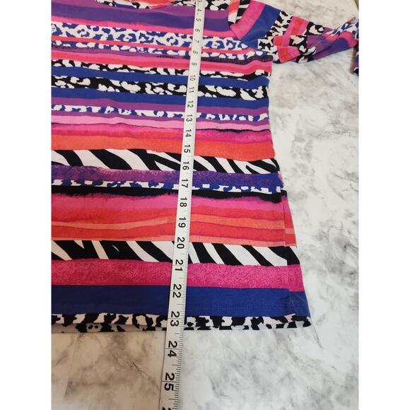 Ruby Rd. Favorites Women's Multicolor Animal Print 3/4 Sleeve Blouse Size Medium - Picture 5 of 5